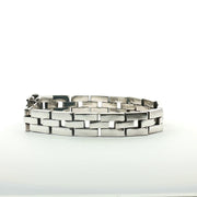 925 Sterling Silver Pantera Type Link Men's Bracelet